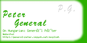 peter general business card